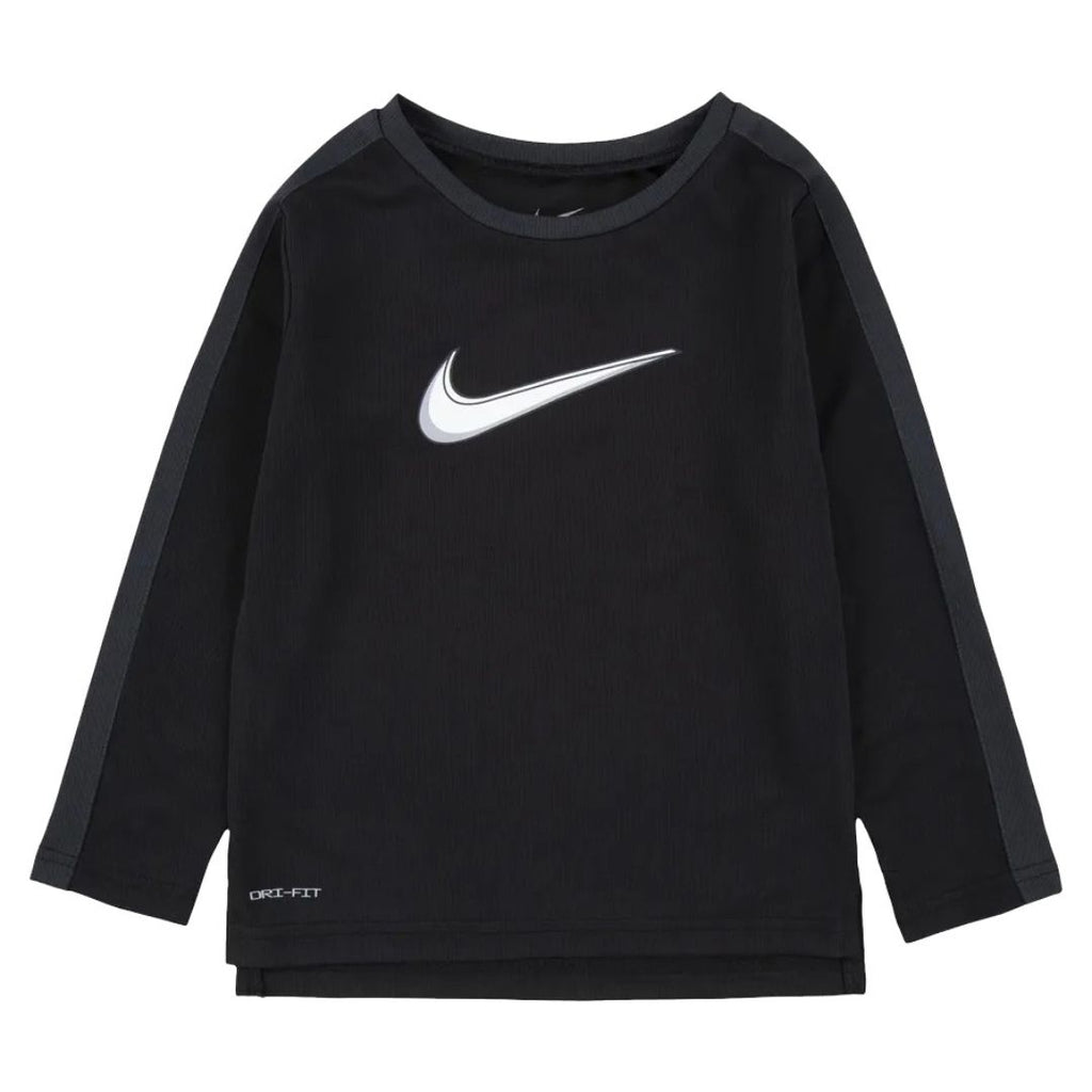 T-shirt da bambino manica lunga Nike colore nero