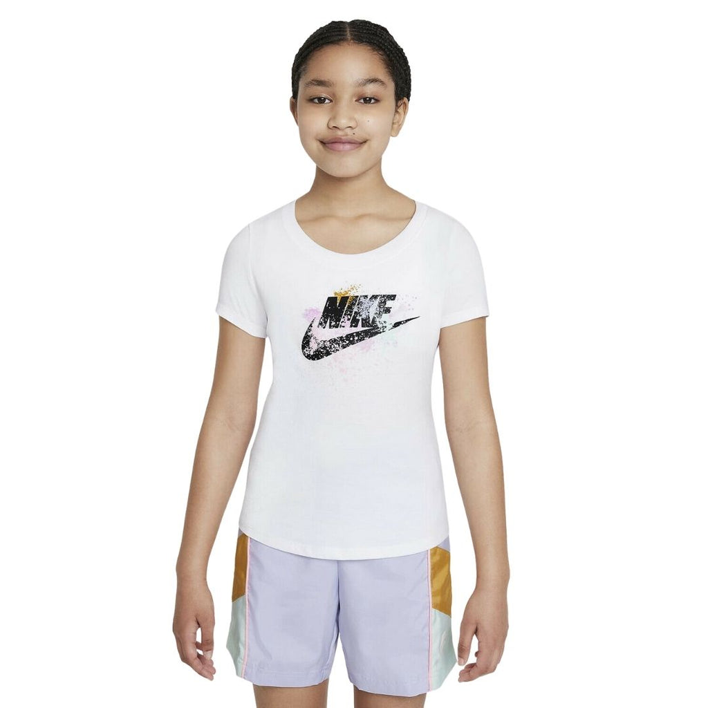 T-shirt Nike bimba con swoosh splatter