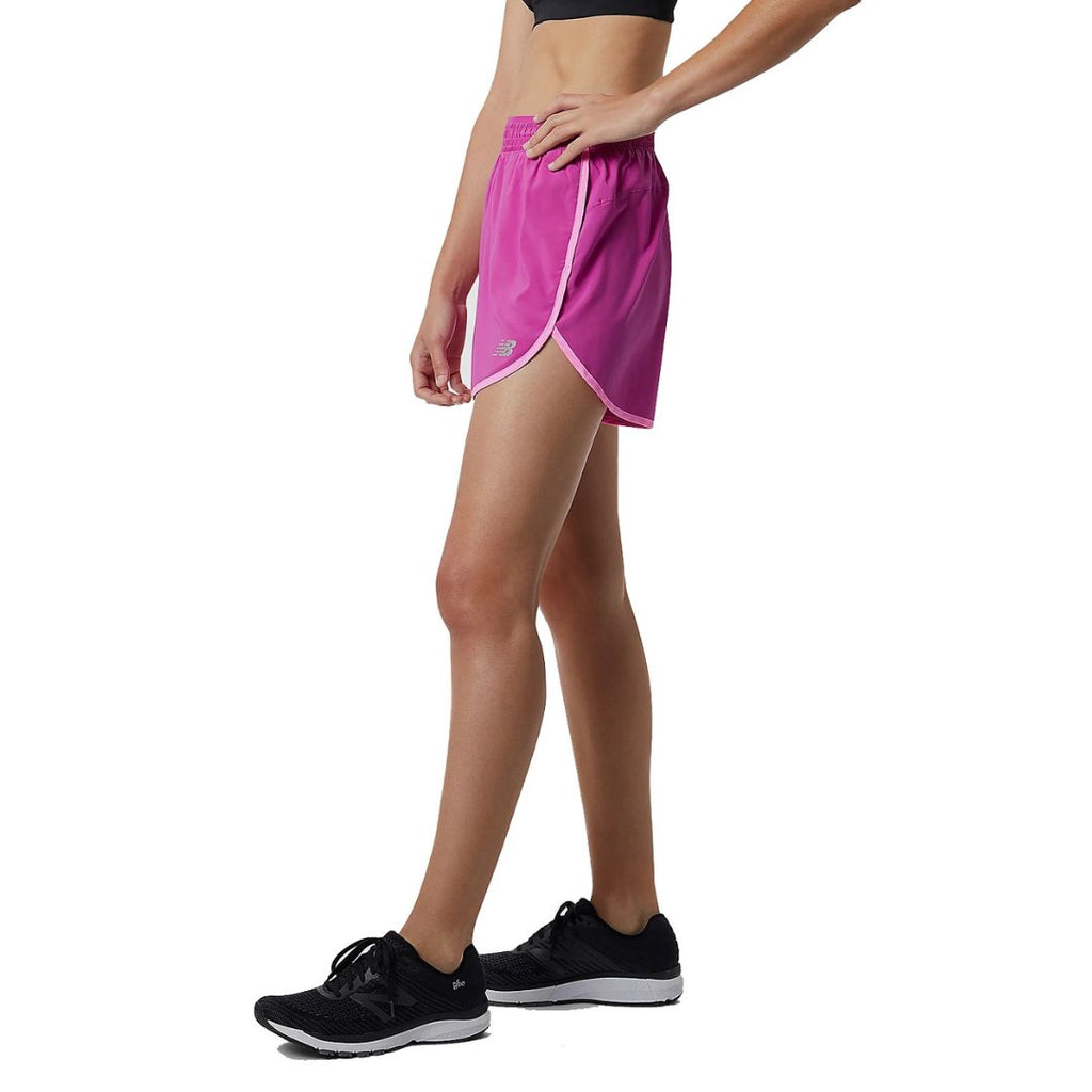 Shorts da donna New Balance colore magenta