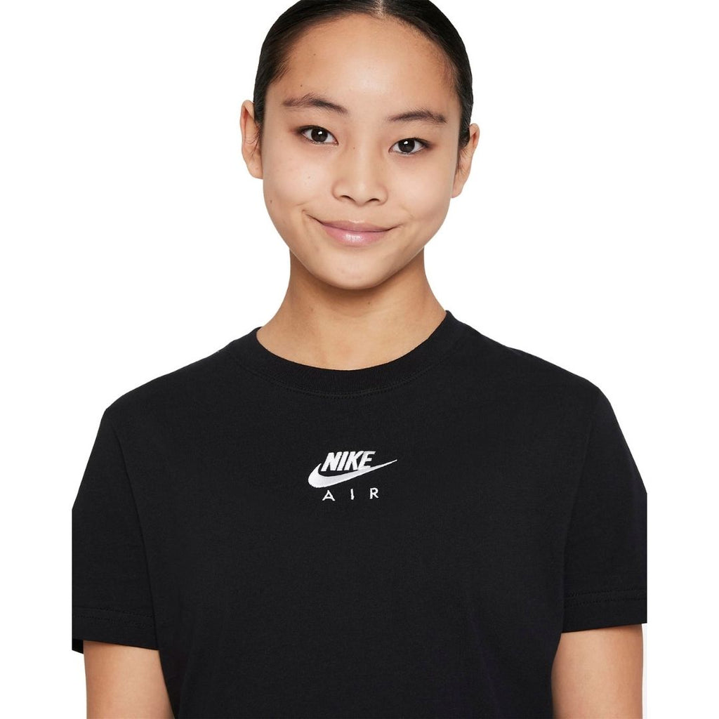 T-shirt da bambina Nike Air colore nero
