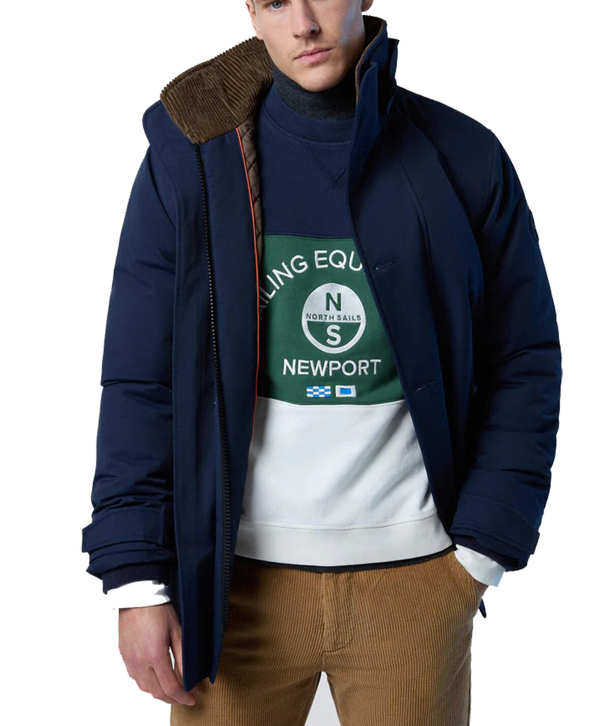 Giacca North Sails Uomo In Poliammide Blu - Con Cappuccio, Tasche E Logo - Foto 7