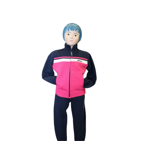 Tuta sportiva bambina Asics colore blu e rosa Effe Bi Sport
