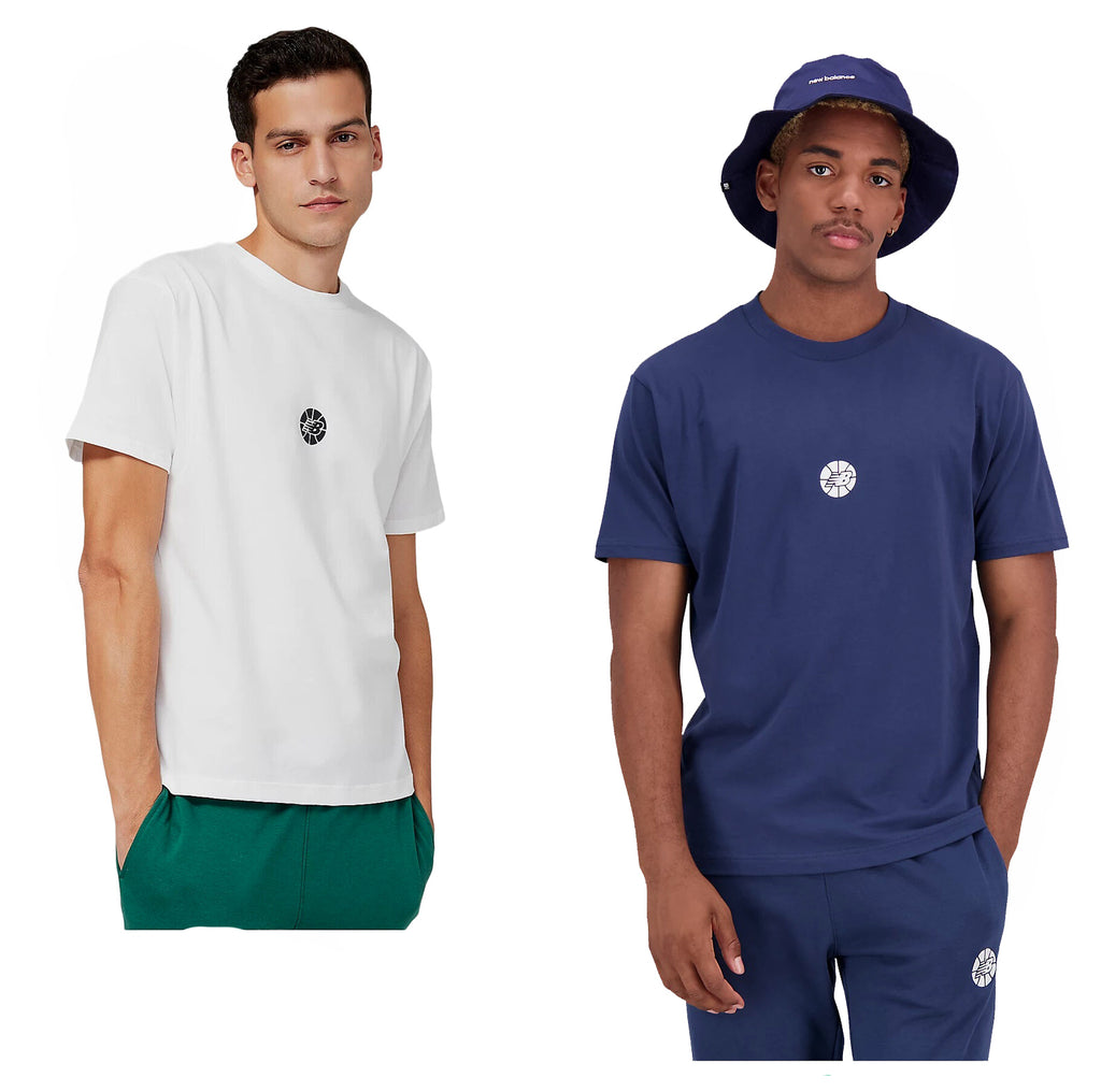 T-shirt da uomo New Balance colore bianco
