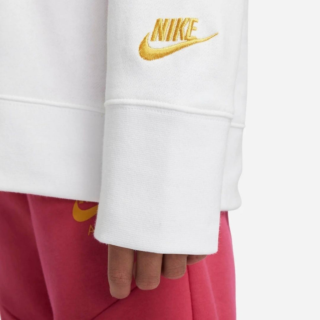 Felpa da bambina Nike Sportswear colore bianco