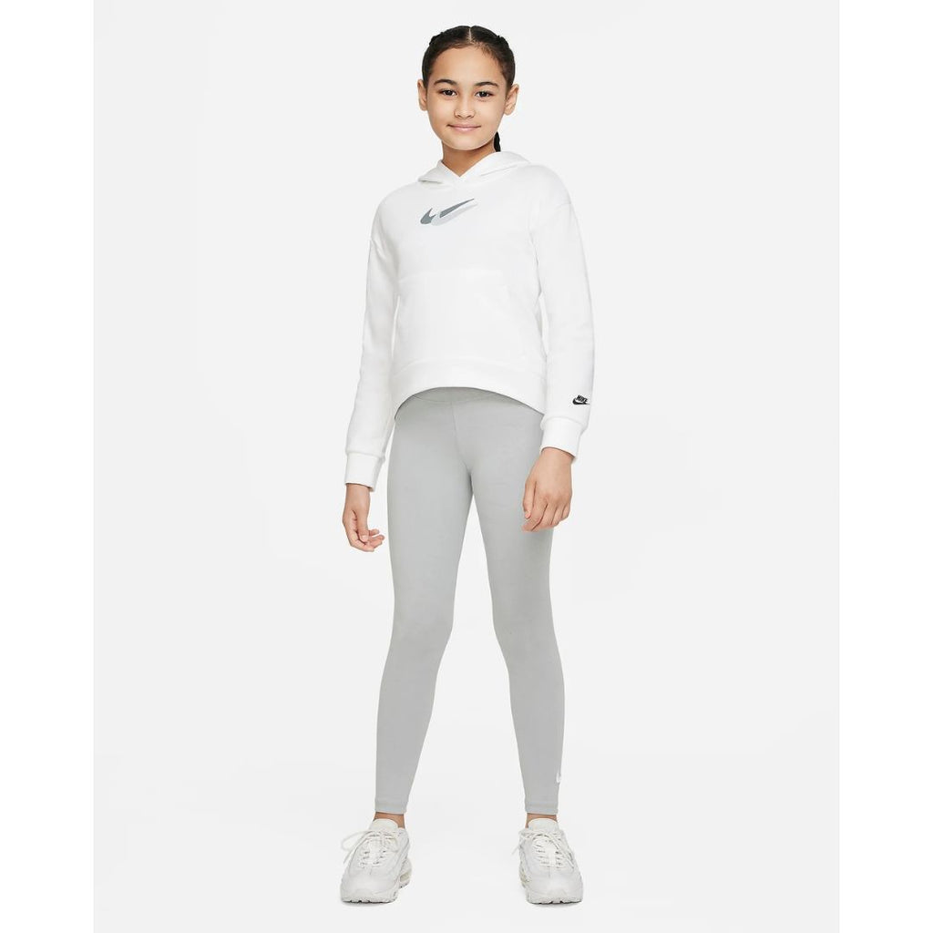 Felpa con cappuccio da bambina Nike Sportswear colore bianco