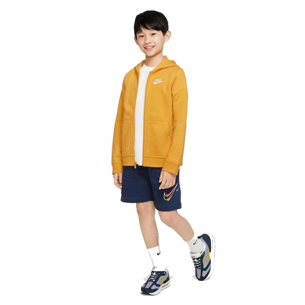 Felpa da bambino con cappuccio Nike Sportswear Club colore giallo