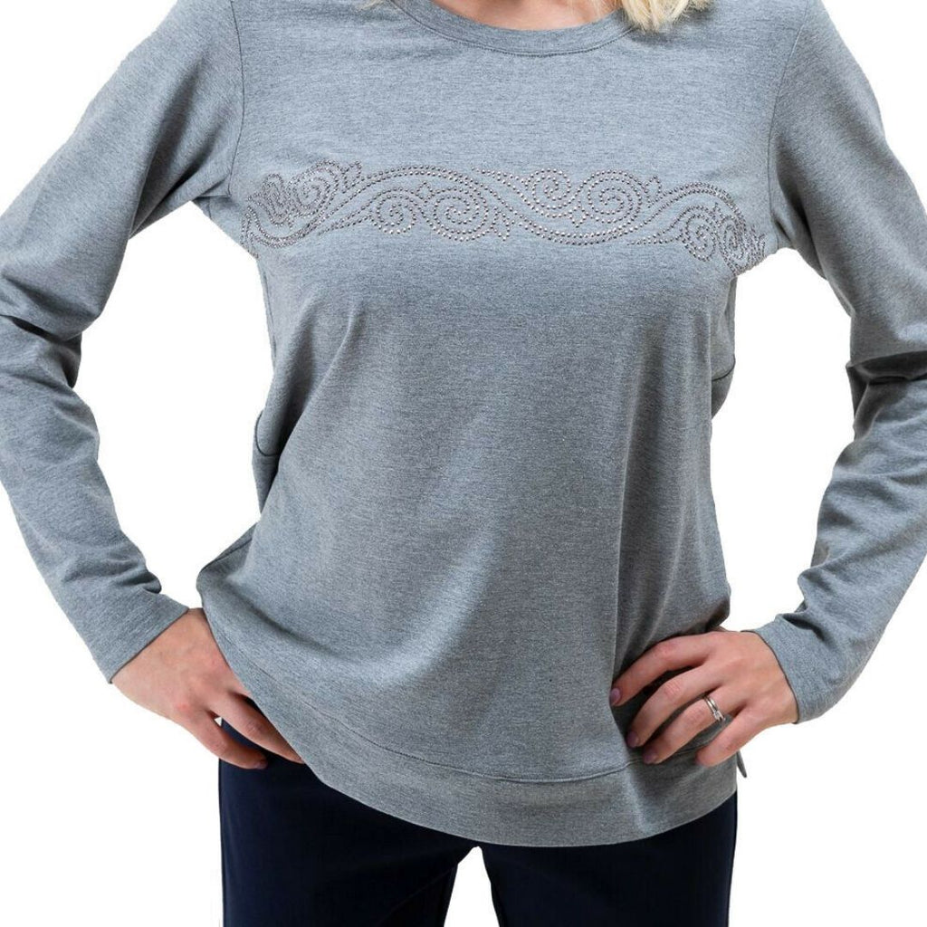 T-shirt manica lunga da donna Forza9 colore grigio