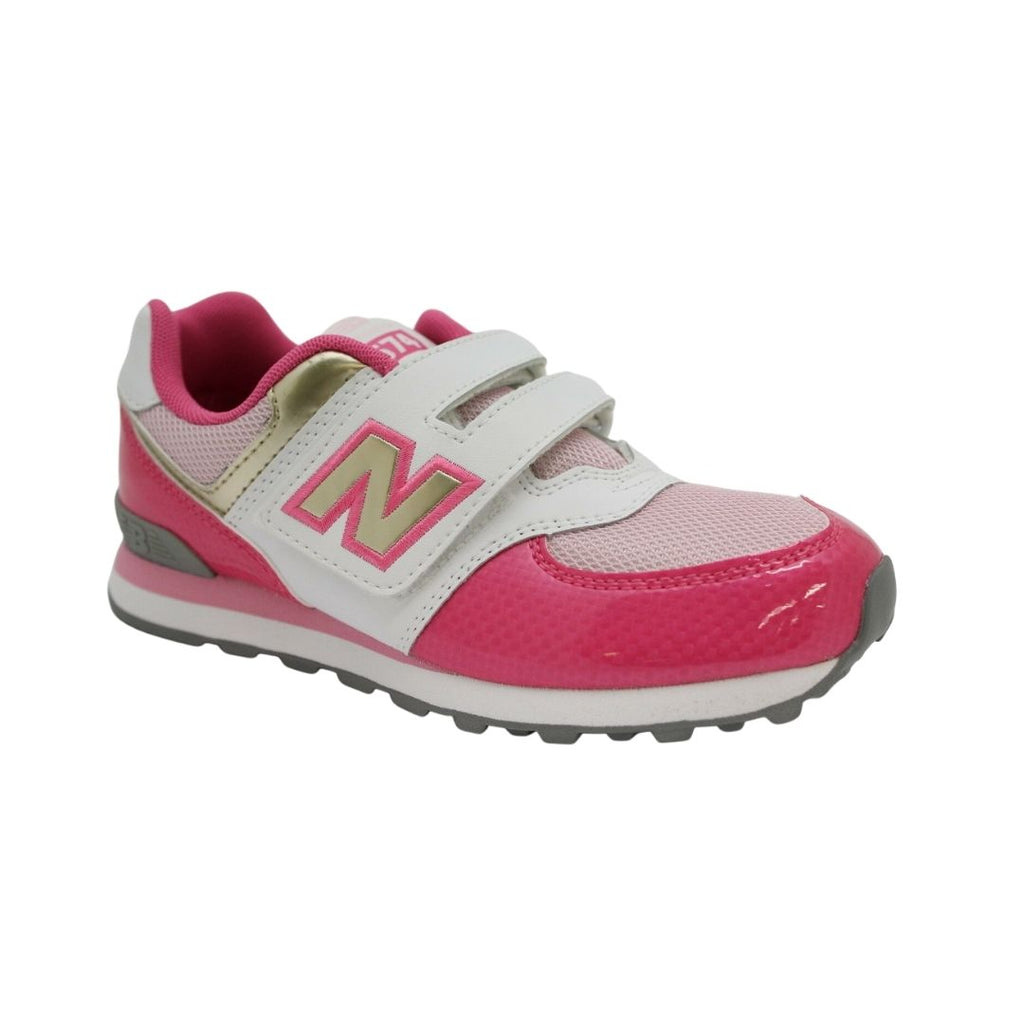 Scarpa con velcro da bambina New Balance 574 colore rosa