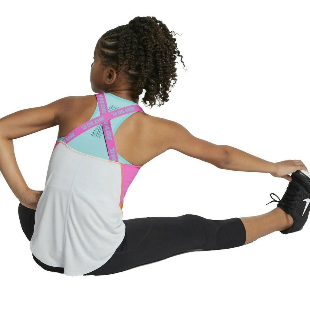 Canotta Nike training da bimba multicolore