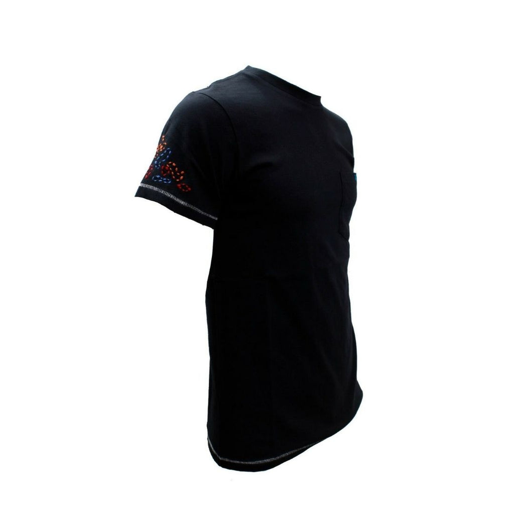 T-shirt girocollo da uomo Project E colore nero
