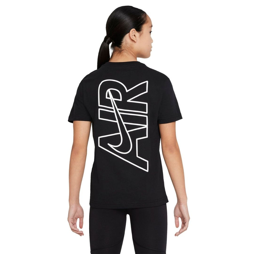 T-shirt da bambina Nike Air colore nero