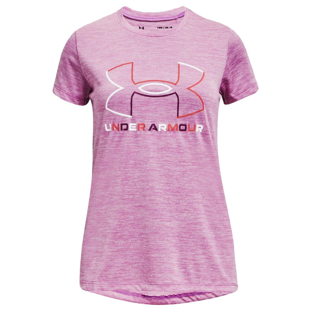 T-shirt da bambina Under Armour colore rosa