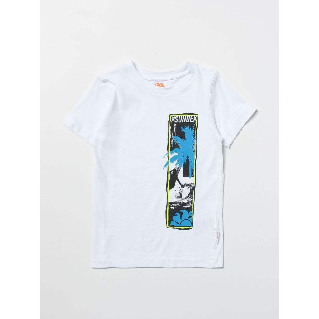 T-shirt da bambino Sundek colore bianco