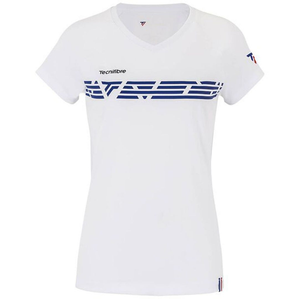 T-shirt da tennis da donna Tecnifibre colore bianco