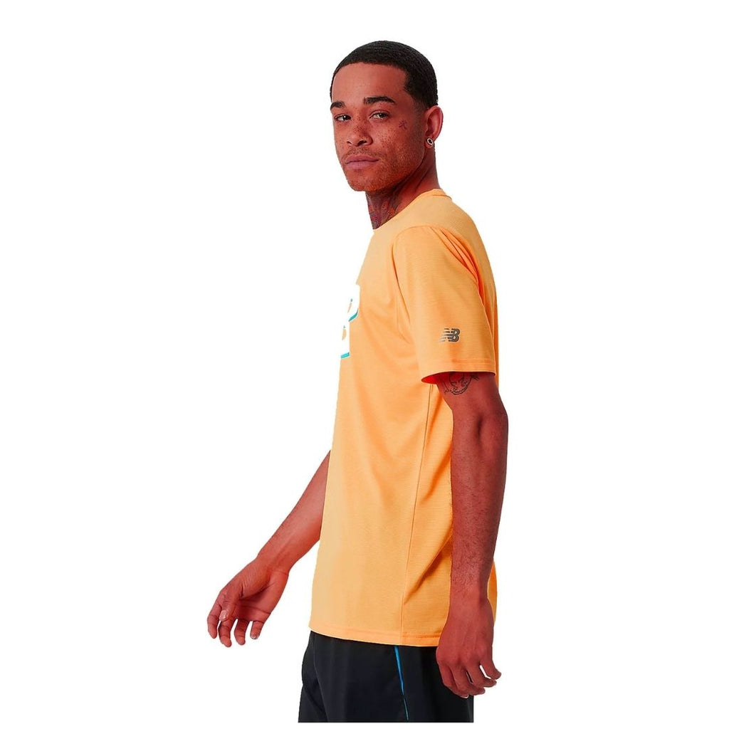 T-shirt da uomo New Balance Dry colore arancio