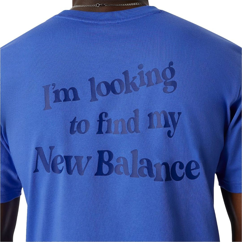 T-shirt da uomo New Balance colore blu