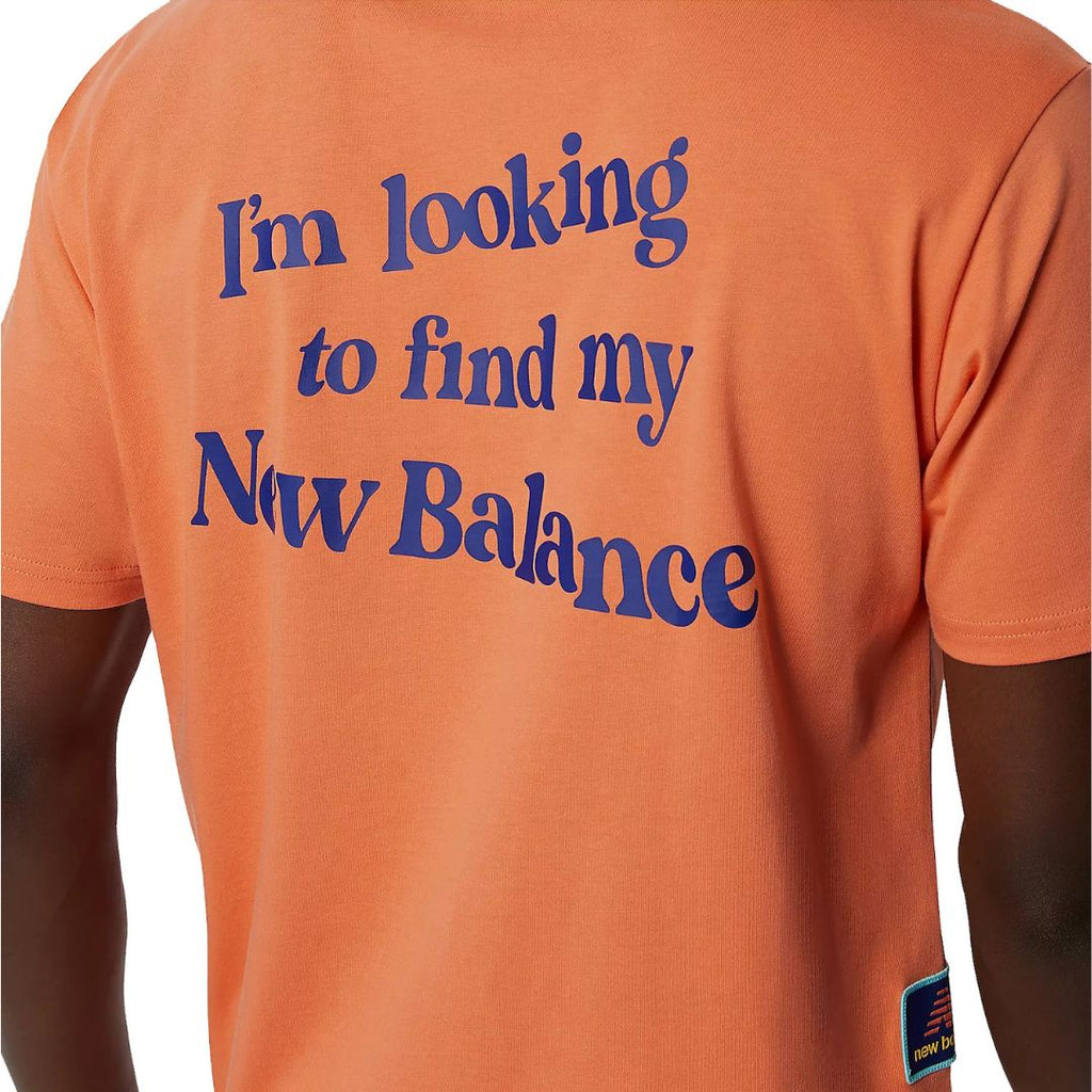 T-shirt da uomo New Balance colore arancio